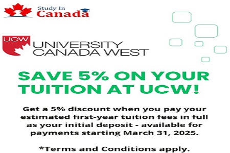 Save 5% on Your Tuition at University Canada West - Study in Vancouver! 